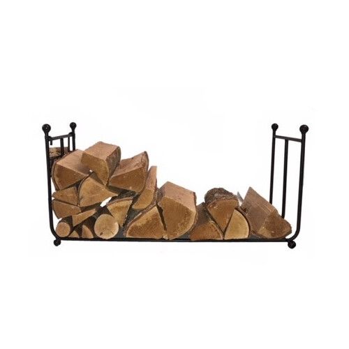 log basket with kindling rack